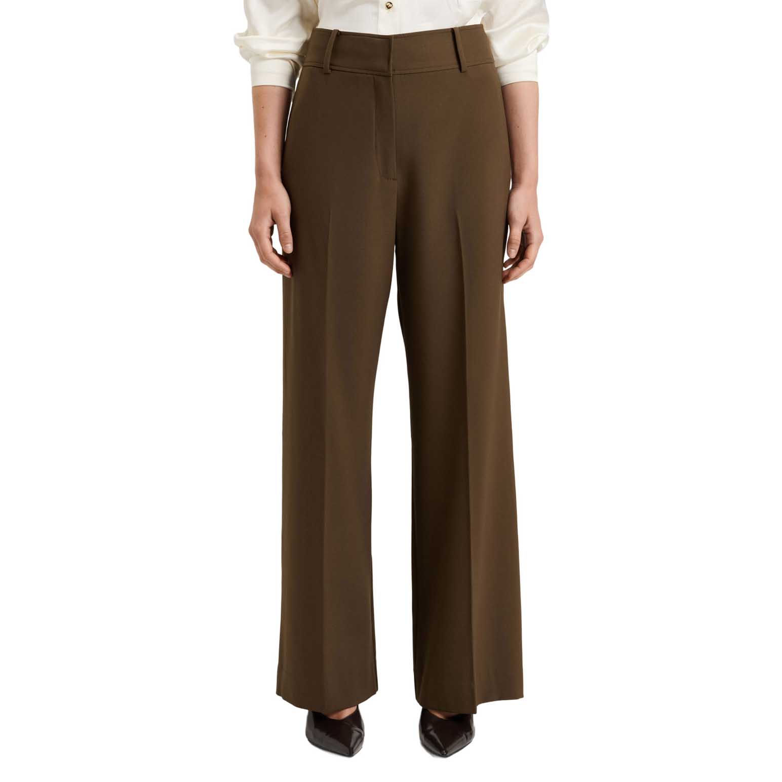 Veronika Maine Twill Suiting Wide Leg Pant
